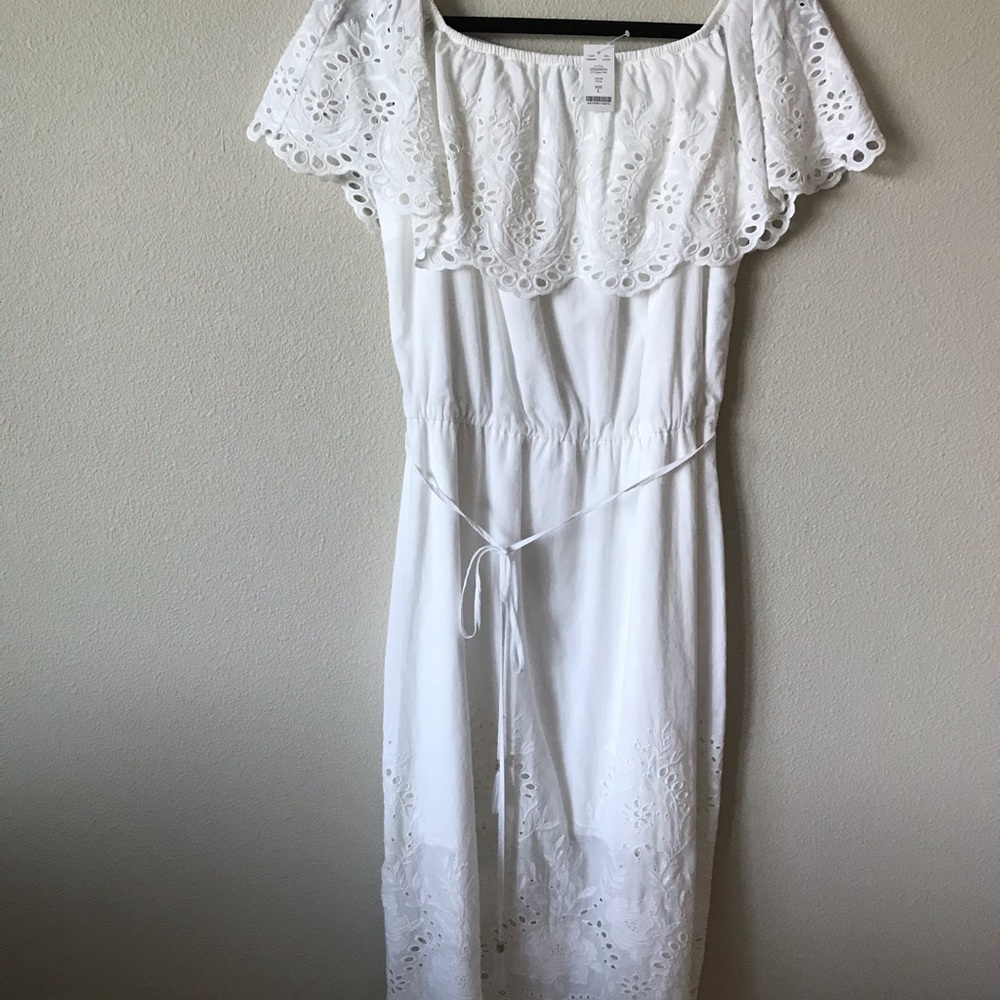 Off shoulder white dress